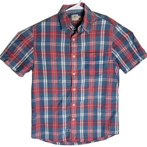 FAHERTY BRAND Mens Short Sleeve Plaid Button Down Shirt‎ Size S